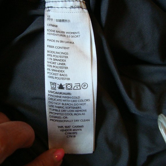 Eddie Bauer Adventurer Skort Skirt Athletic Tennis Golf Gray sz 12 - Picture 11 of 11